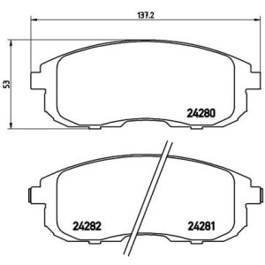 Σετ τακάκια, δισκόφρενα BREMBO P23126