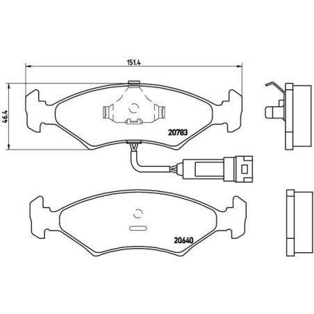 Brake Pad Set, disc brake BREMBO P24012