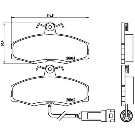 Σετ τακάκια, δισκόφρενα BREMBO P24014