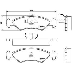 Σετ τακάκια, δισκόφρενα BREMBO P24016