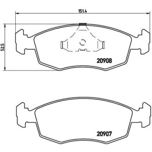 Σετ τακάκια, δισκόφρενα BREMBO P24019