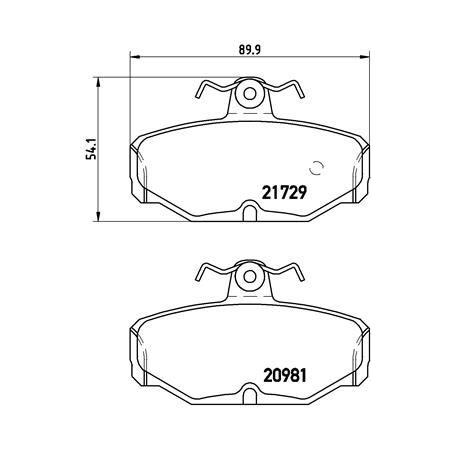 Brake Pad Set, disc brake BREMBO P24021