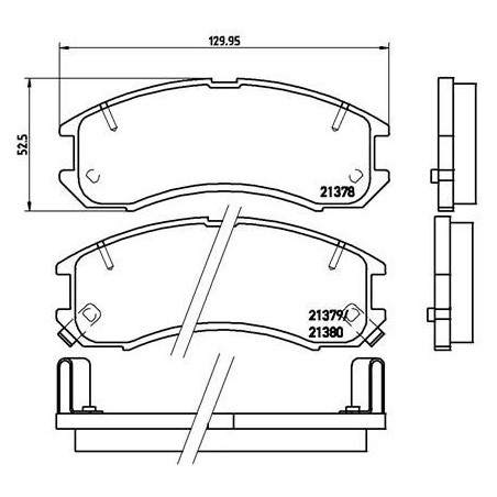 Σετ τακάκια, δισκόφρενα BREMBO P24024