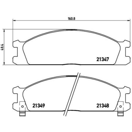 Brake Pad Set, disc brake BREMBO P24026