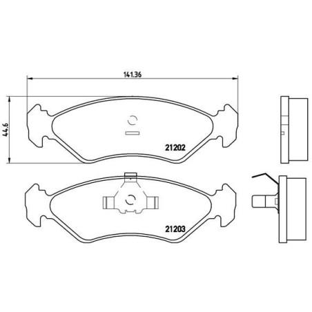 Brake Pad Set, disc brake BREMBO P24028