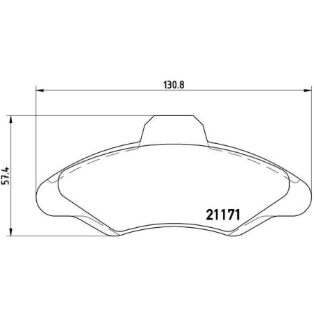 Brake Pad Set, disc brake BREMBO P24029