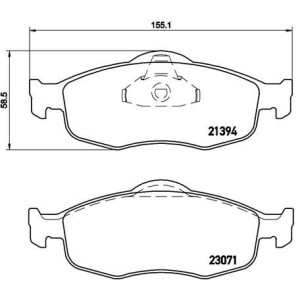 Σετ τακάκια, δισκόφρενα BREMBO P24037