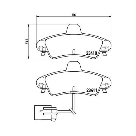 Brake Pad Set, disc brake BREMBO P24038