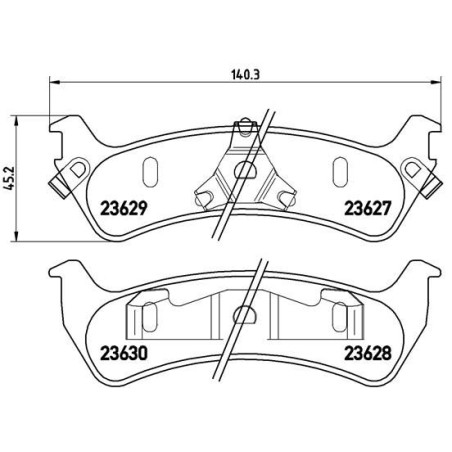 Brake Pad Set, disc brake BREMBO P24042