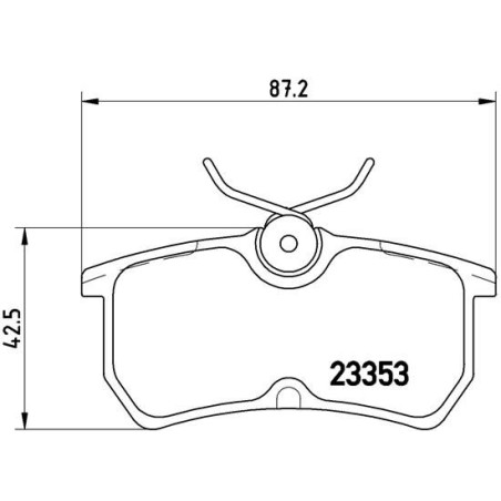 Brake Pad Set, disc brake BREMBO P24047