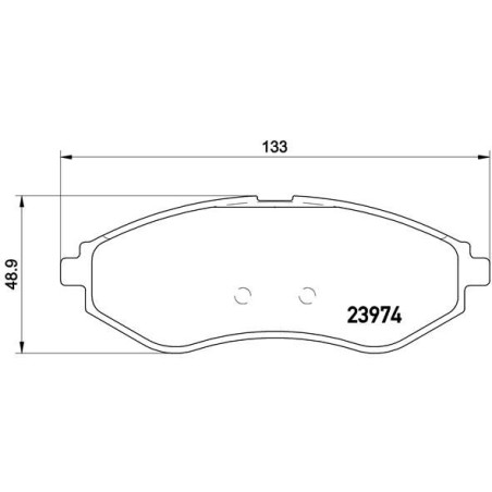 Brake Pad Set, disc brake BREMBO P24048