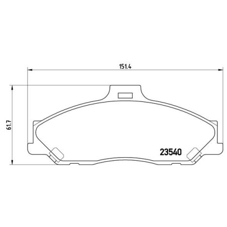 Brake Pad Set, disc brake BREMBO P24051