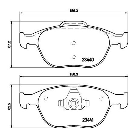 Brake Pad Set, disc brake BREMBO P24058