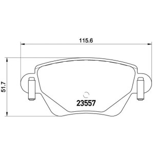 Brake Pad Set, disc brake BREMBO P24059