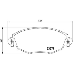 Brake Pad Set, disc brake BREMBO P24060