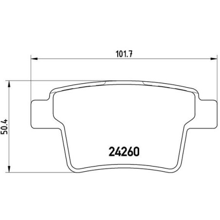 Brake Pad Set, disc brake BREMBO P24063