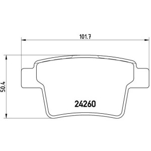 Σετ τακάκια, δισκόφρενα BREMBO P24063