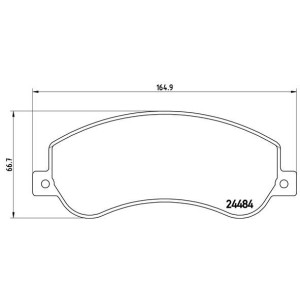 Brake Pad Set, disc brake BREMBO P24064