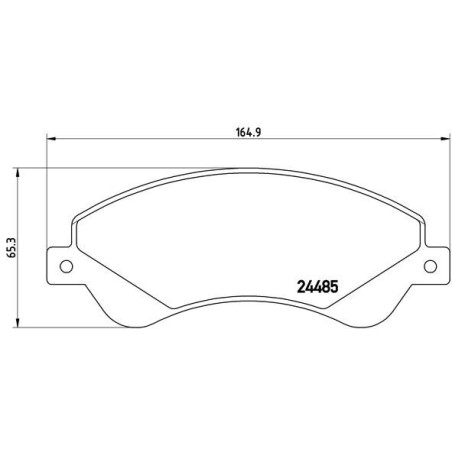 Brake Pad Set, disc brake BREMBO P24065