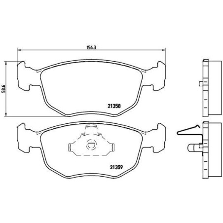 Σετ τακάκια, δισκόφρενα BREMBO P24069