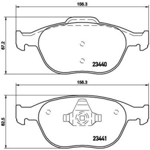 Σετ τακάκια, δισκόφρενα BREMBO P24071