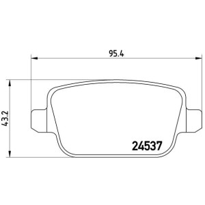 Brake Pad Set, disc brake BREMBO P24075