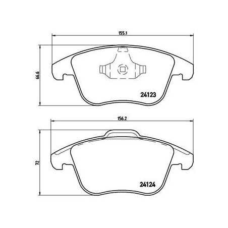 Brake Pad Set, disc brake BREMBO P24076