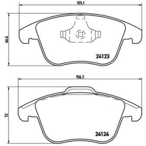 Brake Pad Set, disc brake BREMBO P24076