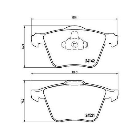 Brake Pad Set, disc brake BREMBO P24077