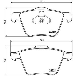 Brake Pad Set, disc brake BREMBO P24077