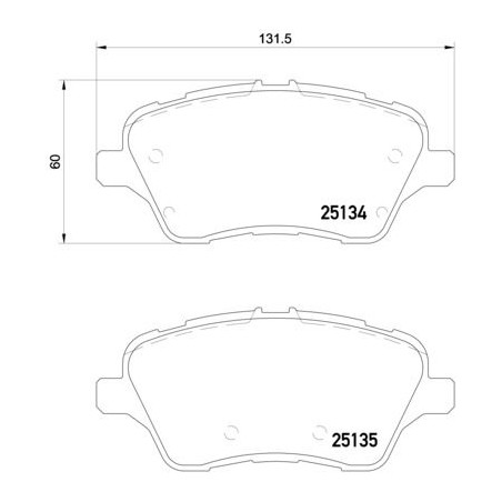 Brake Pad Set, disc brake BREMBO P24151