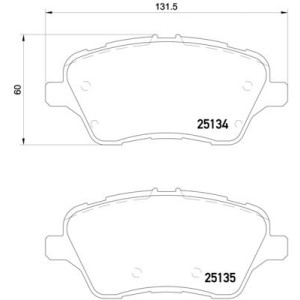 Brake Pad Set, disc brake BREMBO P24151