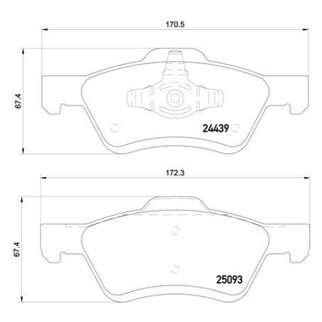 Σετ τακάκια, δισκόφρενα BREMBO P24159