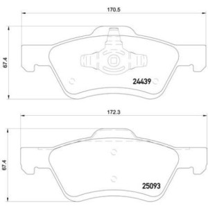 Σετ τακάκια, δισκόφρενα BREMBO P24159