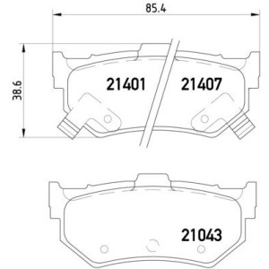 Σετ τακάκια, δισκόφρενα BREMBO P28007