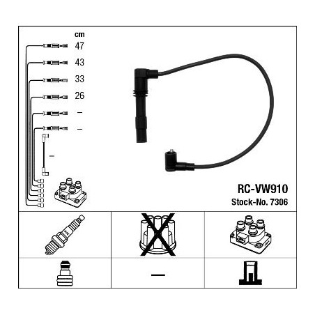 Ignition Cable Kit NGK 7306