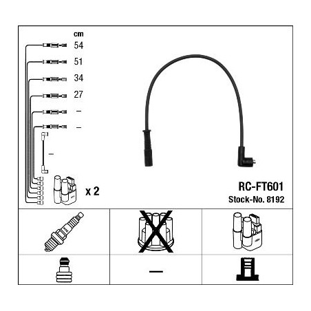Σετ καλωδίων υψηλής τάσης NGK 8192