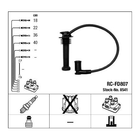 Σετ καλωδίων υψηλής τάσης NGK 8541