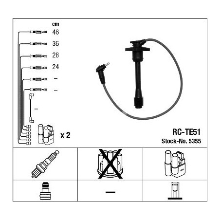 Σετ καλωδίων υψηλής τάσης NGK 5355