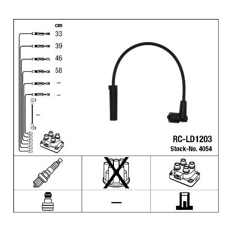 Ignition Cable Kit NGK 4054