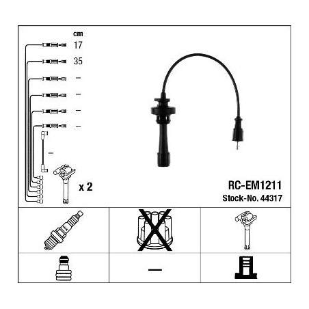 Ignition Cable Kit NGK 44317