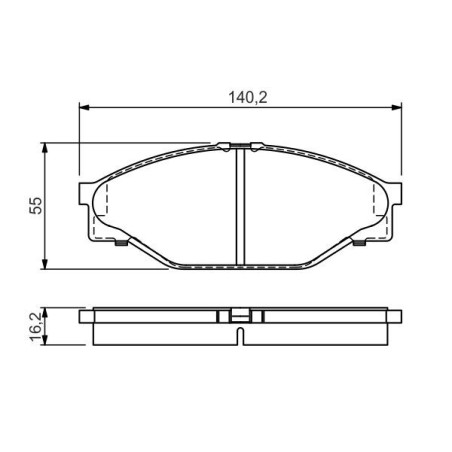 Brake Pad Set, disc brake BOSCH 0986424225