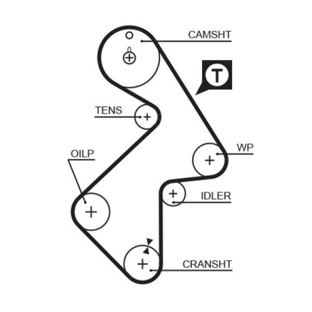 Timing Belt GATES 5202XS