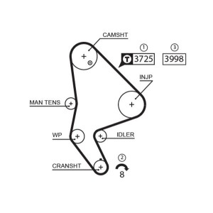 Timing Belt GATES 5588XS