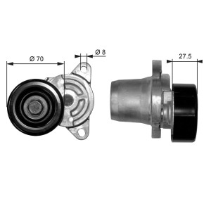 Belt Tensioner, V-ribbed belt GATES T38454