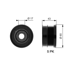 Alternator Freewheel Clutch GATES OAP7062