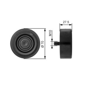 Τροχαλία παρέκκλισης, ιμάντας poly-V GATES T36206