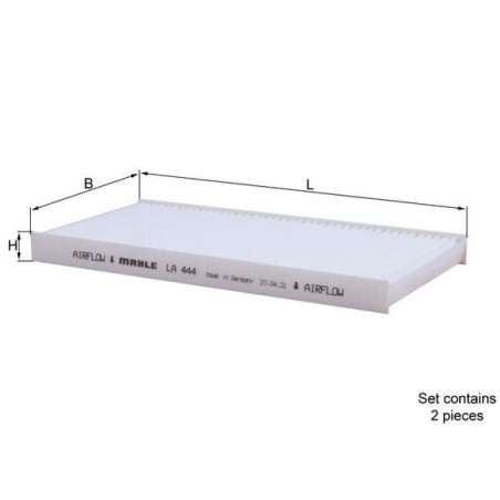 Filter, cabin air KNECHT LA444/S