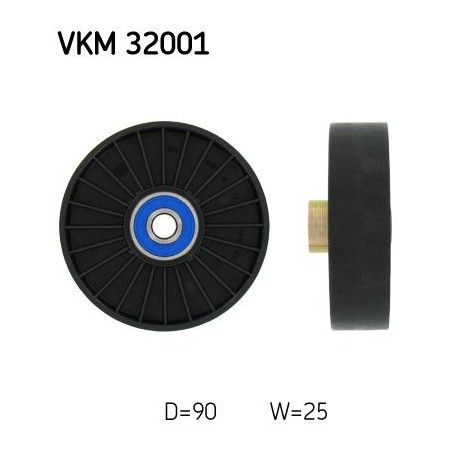 Deflection/Guide Pulley, V-ribbed belt SKF VKM32001