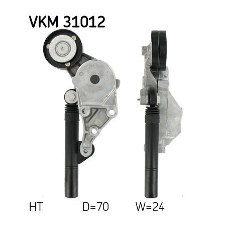 Tensioner Pulley, V-ribbed belt SKF VKM31012